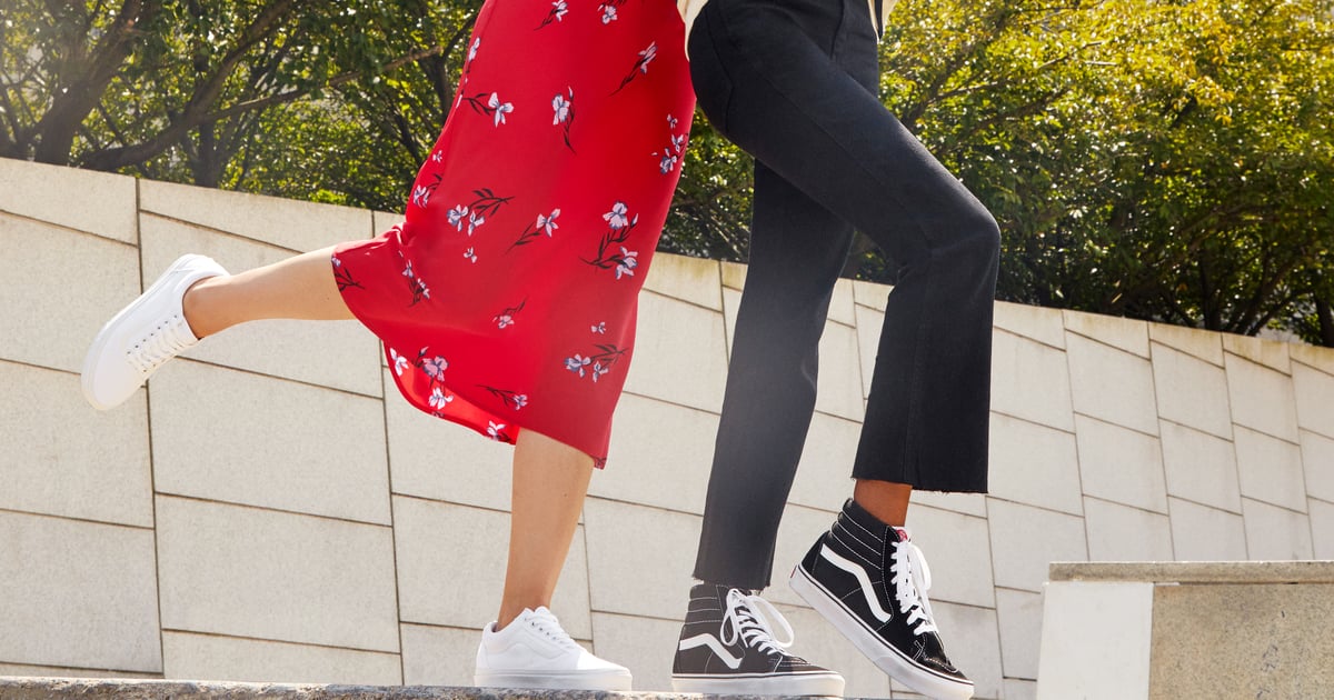 Outfits with red top vans old skool