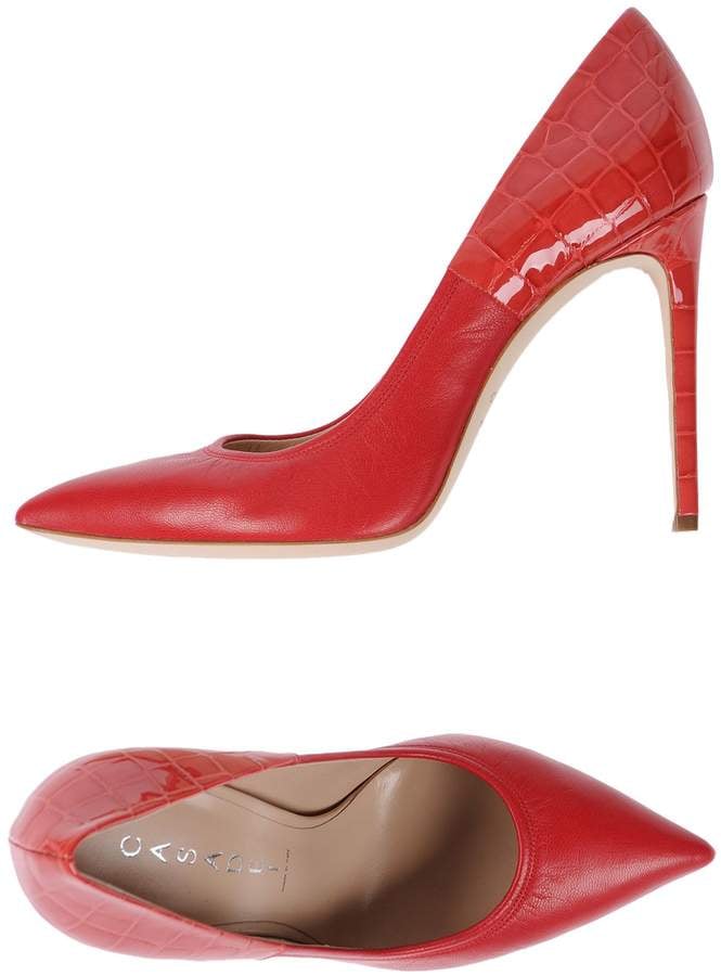 Casadei top red pumps