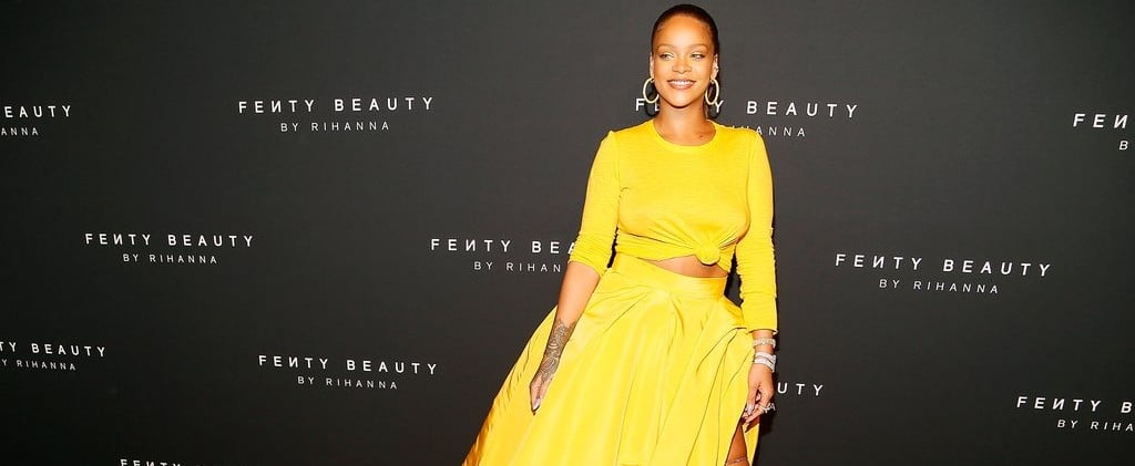 Rihanna's Yellow Oscar de la Renta Dress at Fenty Beauty