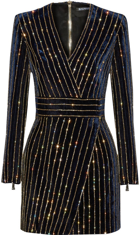 Balmain Embellished Velvet Mini Dress ($6,020)