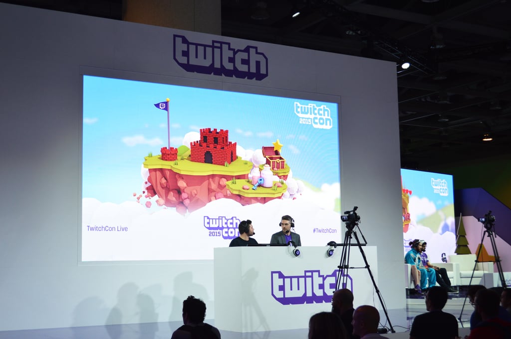 A live stage with people playing games was front and center.