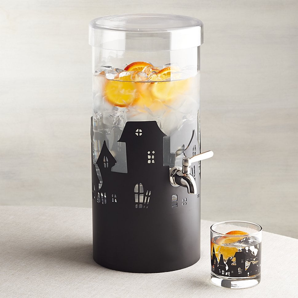 Haunted House Drink Dispenser Stand (25) Crate and Barrel Halloween