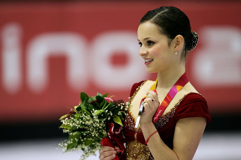 TURIN, ITALY - FEBRUARY 23:  Sasha Cohen of the United States wins the silver medal in the women's Free Skating program of figure skating during Day 13 of the Turin 2006 Winter Olympic Games on February 23, 2006 at Palavela in Turin, Italy.  (Photo by Rob