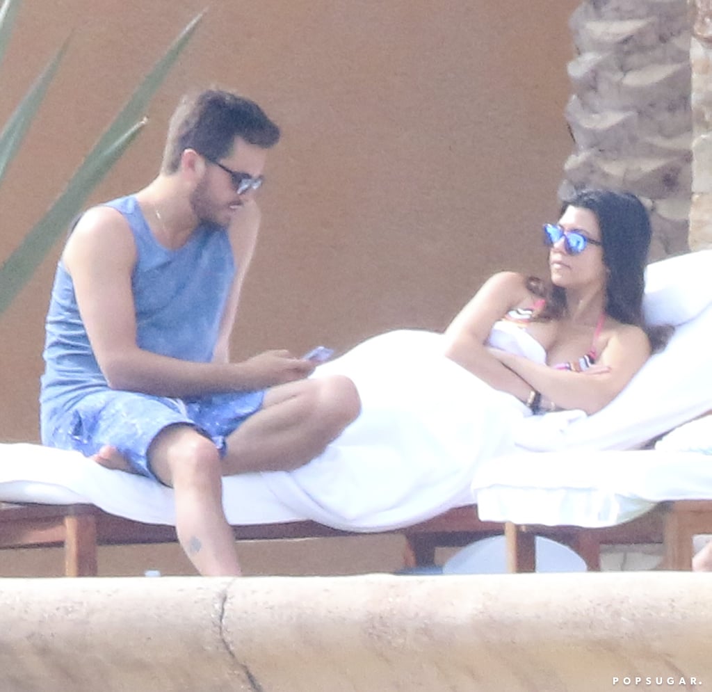 Kourtney Kardashian in a Bikini With Scott Disick