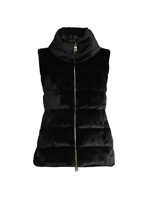 Herno Faux Fur Down Puffer Vest