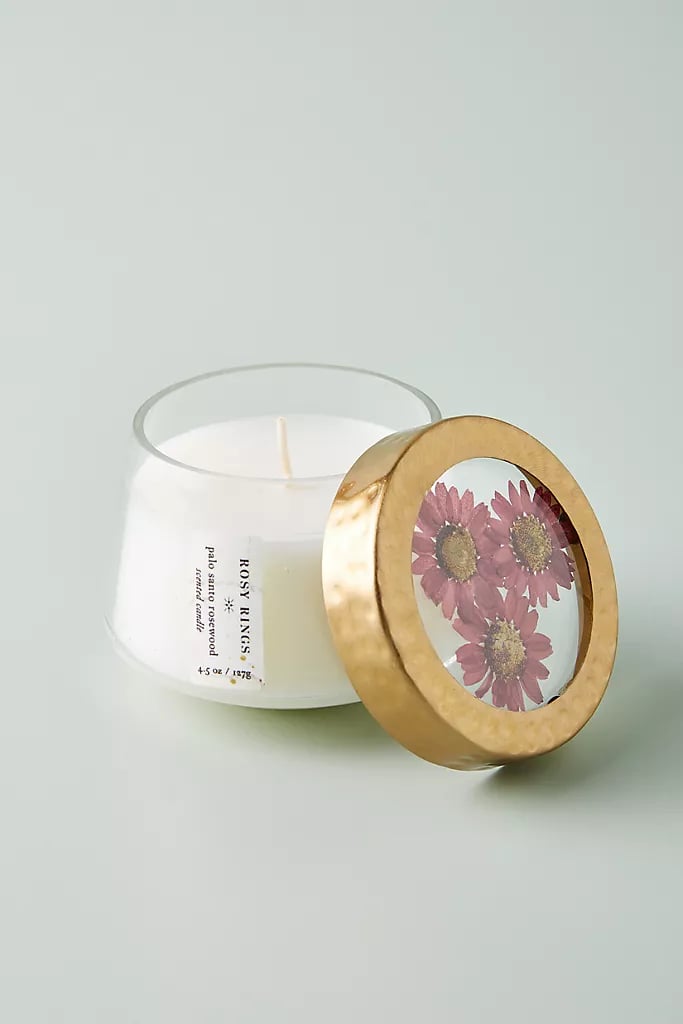 Rosy Rings Floral Press Candle
