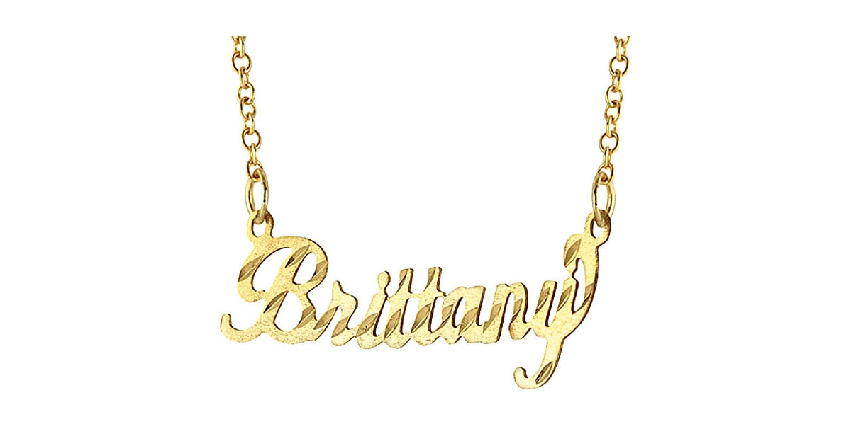 QVC Diamond-Cut Name Plate Necklace 