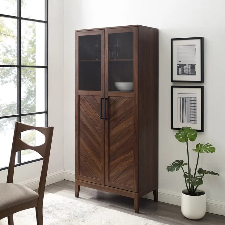 Wide store china cabinet