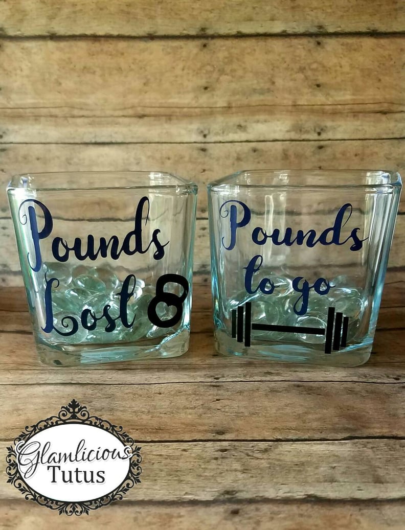 Weight-Loss Jar With Black Wording on Etsy