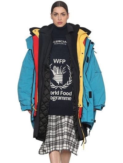 Or, Go All in With a Colorful Nylon Parka.