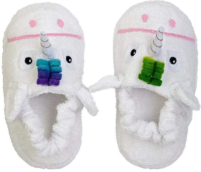 Yikes Twins Unicorn Cotton Terry Slippers