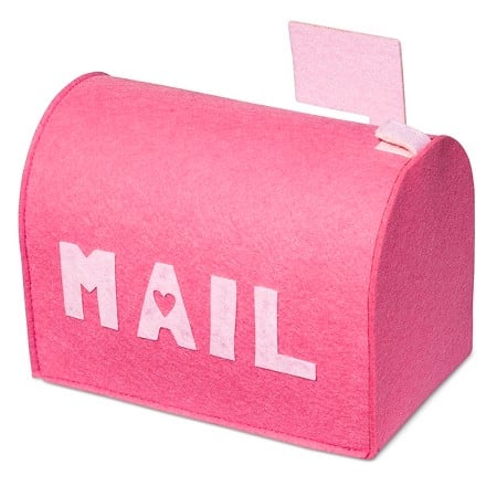 Valentine's Day Pink Felt Mailbox