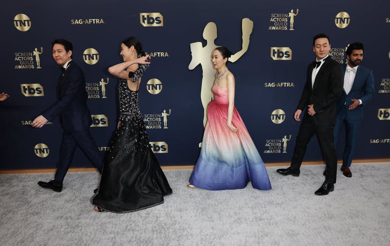 Hoyeon Jung Stuns in Louis Vuitton Dress at 2022 SAG Awards