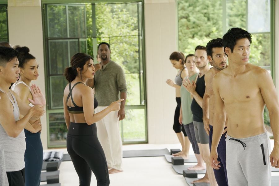 Just a bunch of hot-bodied people doing yoga together. Nothing to see here.
