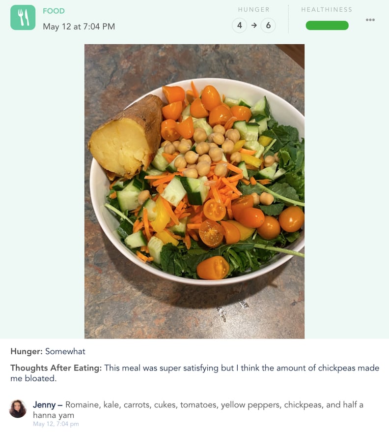 Benefit of Healthie App: Helps Me Eat Only When I'm Truly Hungry