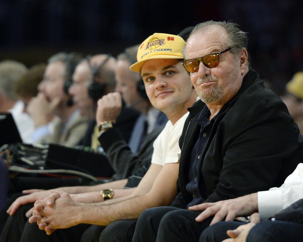 Jack Nicholson and Son Ray at Lakers Game March 2016