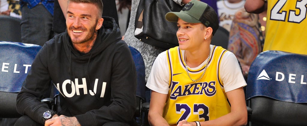 Photos of Romeo and David Beckham Twinning at Lakers Game