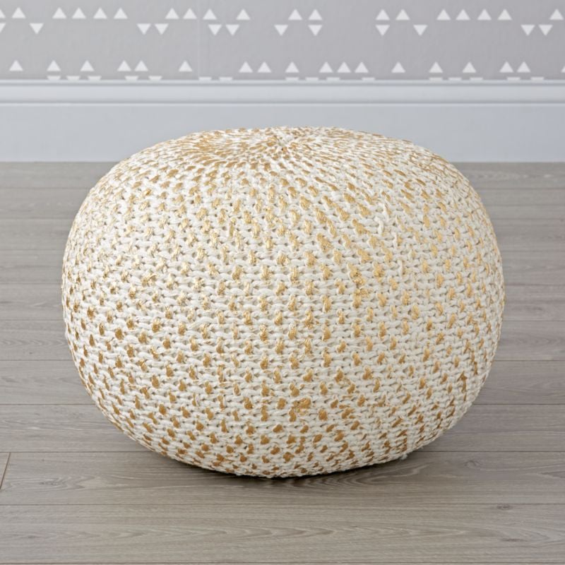 Luna Lovegood: Nuloom Hand Knitted Cotton Twisted Casual Living Disco Cables Pouf