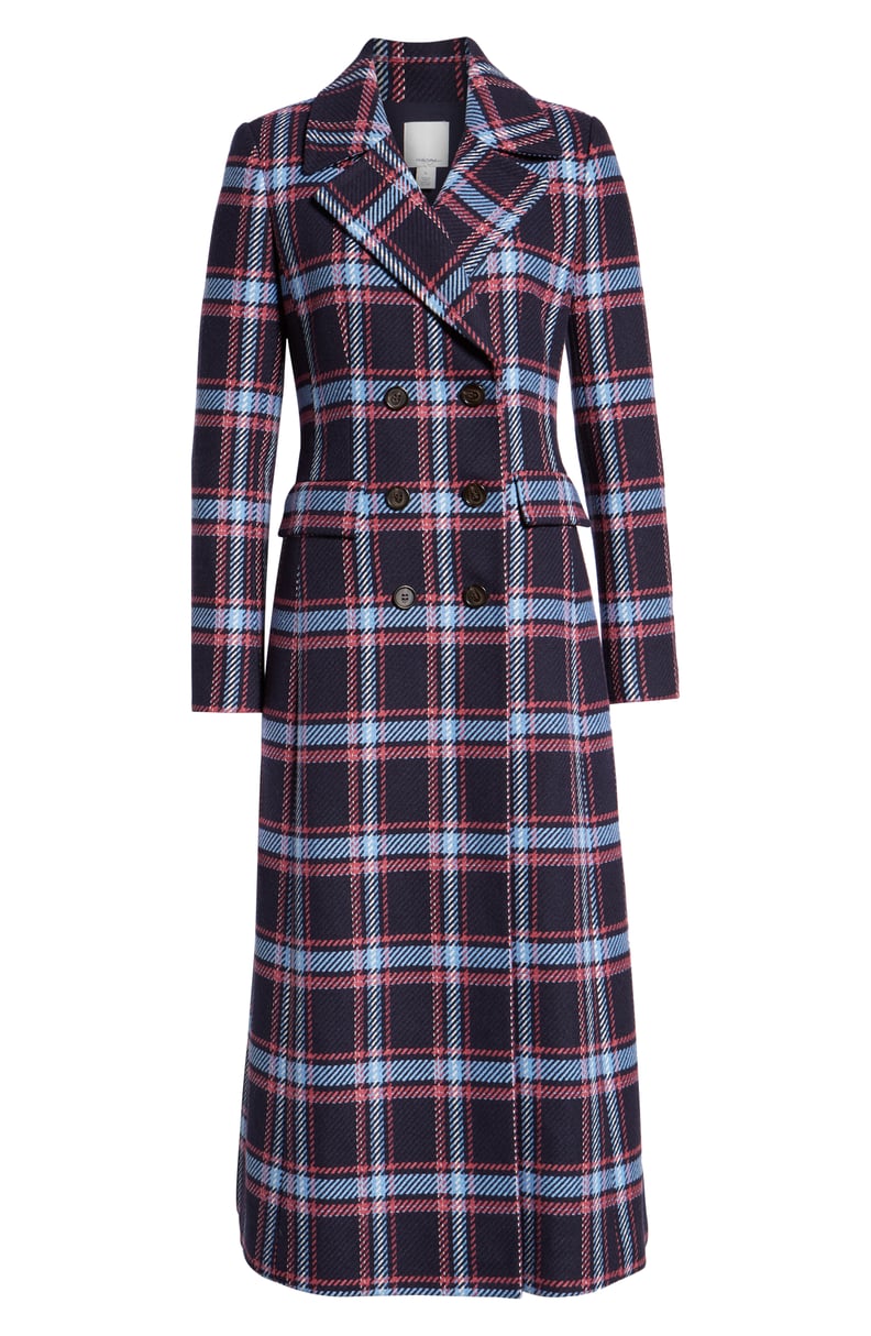 Long Plaid Coat