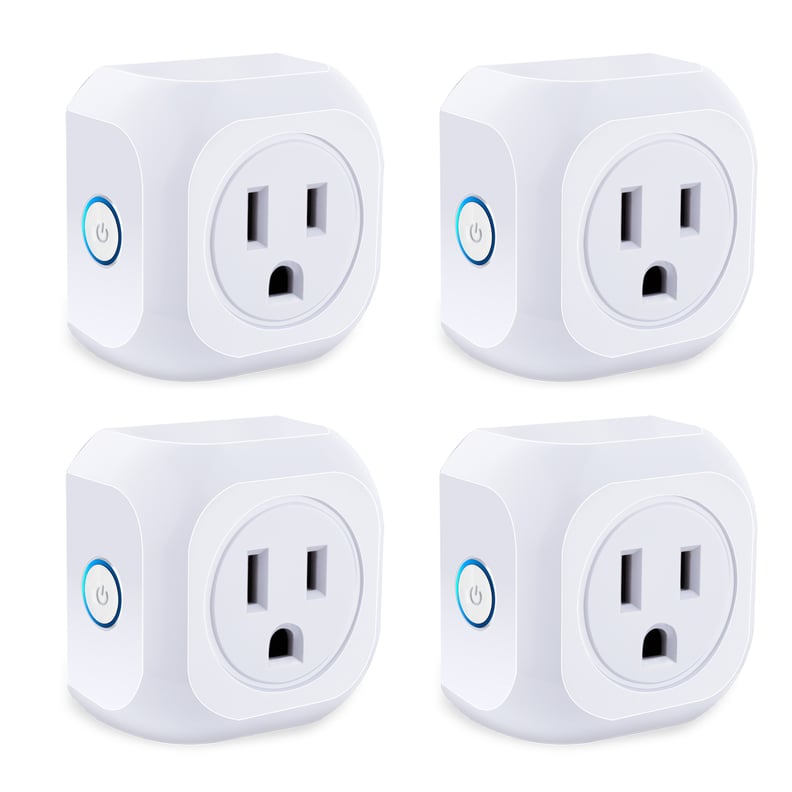 Smart Plug 4 Pack Wifi Enabled Mini Outlets