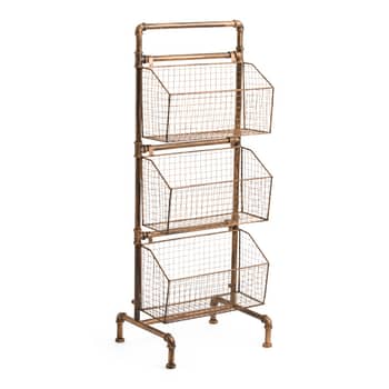 LANGRIA 4-Tier Tilted Metal Utility Shoe Rack With Wire Mesh