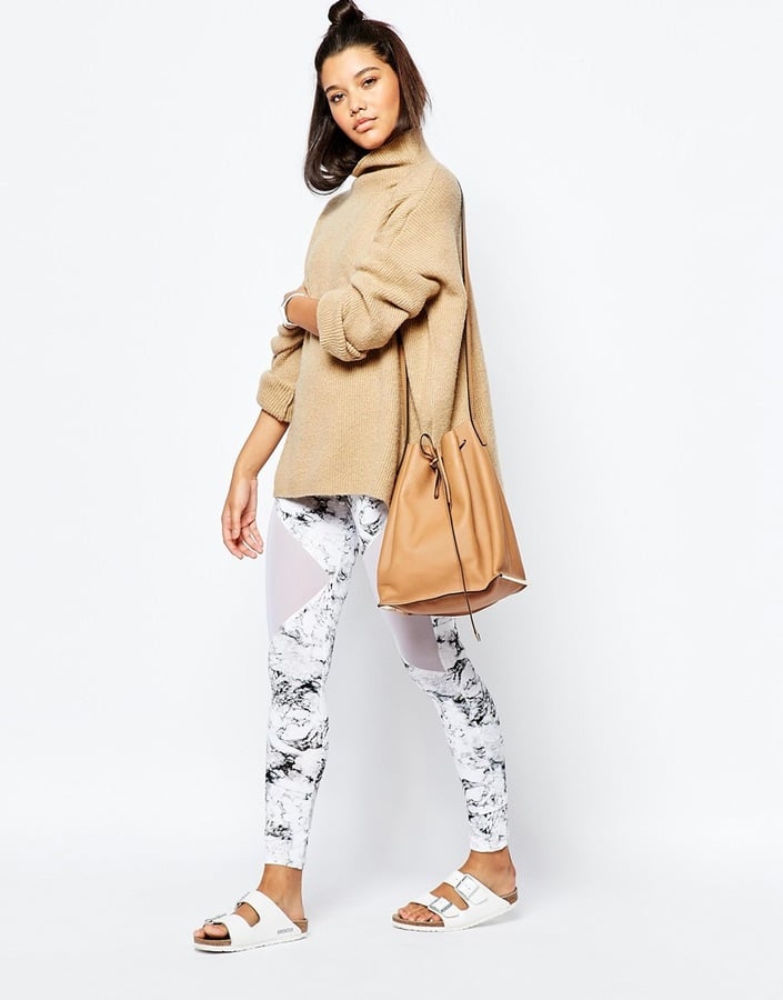 marble print workout leggings