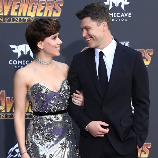 Scarlett Johansson and Colin Jost at Avengers Premiere 2018