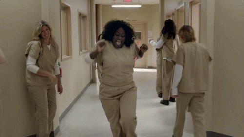Because of Taystee's dance in the hallway.