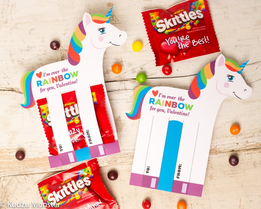 Rainbow Unicorn Candy Valentines