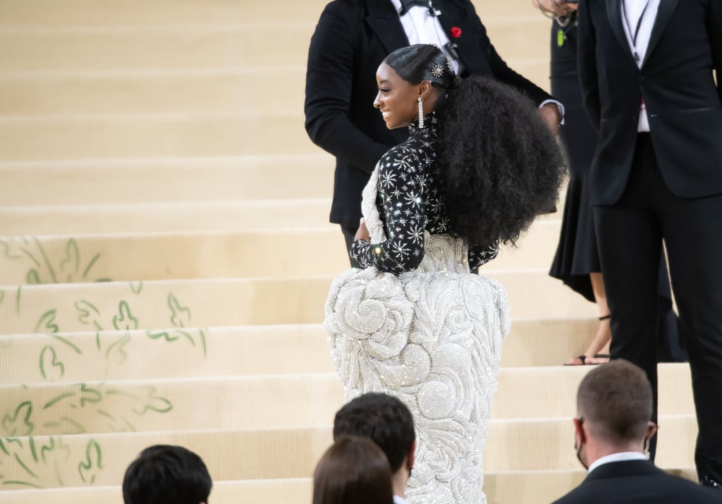 Simone Biles's Accessorized Ponytail Hairstyle Met Gala 2021