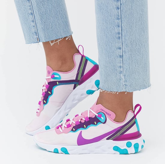 Nike pink react element 55 sales trainers