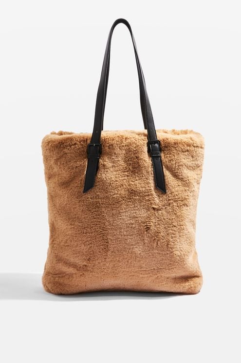 Topshop Freddy Faux Fur Shopper Bag