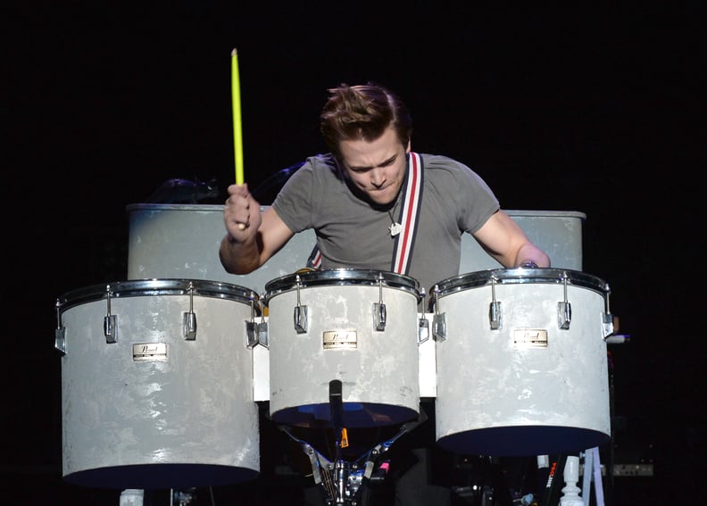 And he plays the drums and has that cute hair-flip thing.
