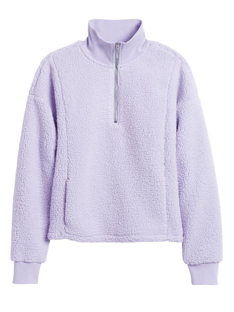 sherpa fleece half zip