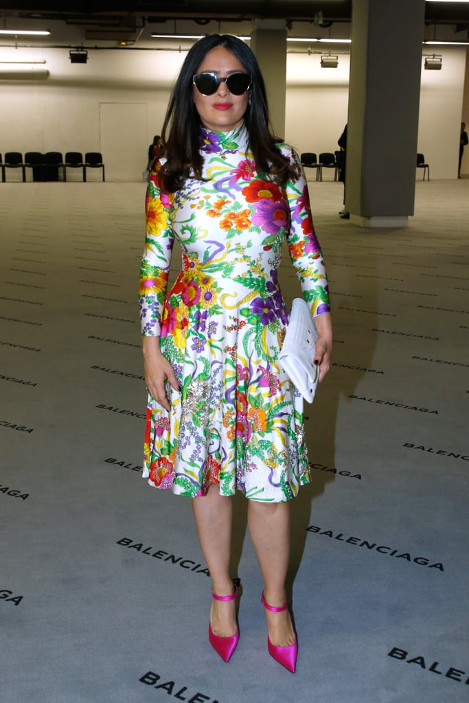 Salma Hayek at Balenciaga Fashion Show Fall 2017