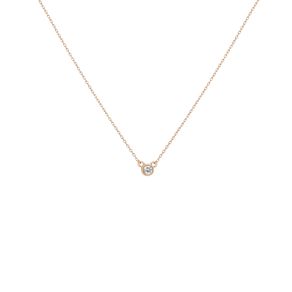 Aurate Diamond Bezel Necklace