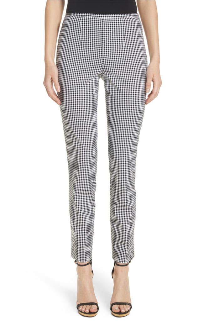 Michael Kors Gingham Stretch Cotton Pants