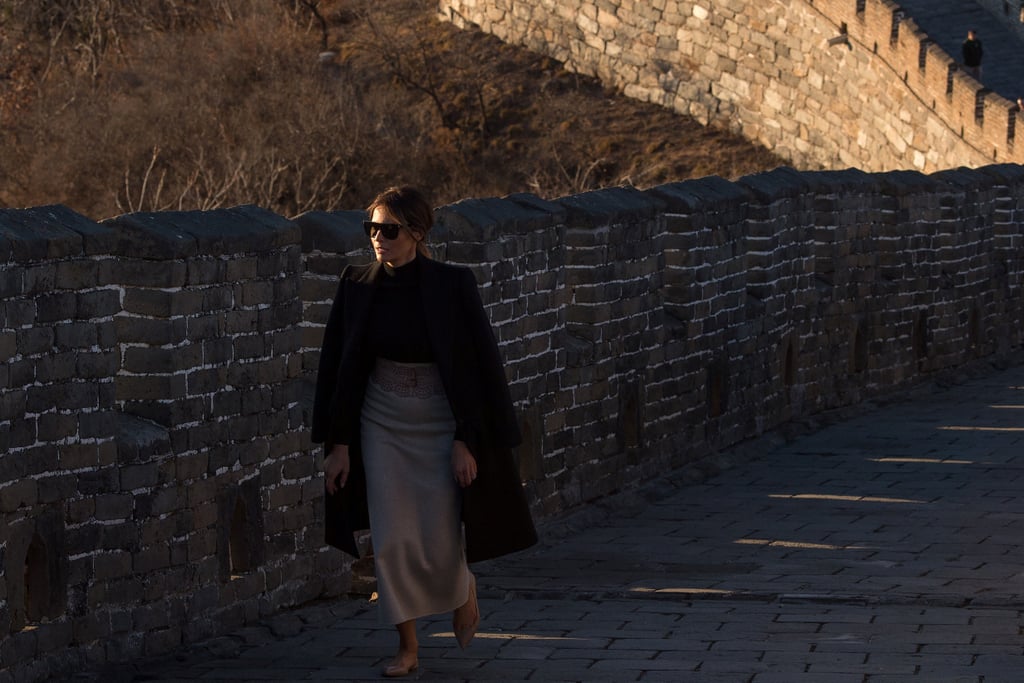 Melania Trump Alaia Belt at Great Wall of China