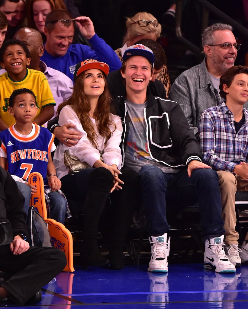 Ansel Elgort and Girlfriend at Knicks Game November 2015