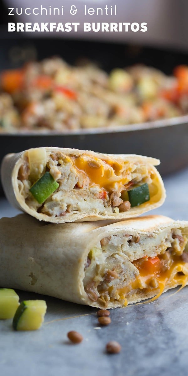 Healthy Breakfast Burritos With Zucchini and Lentils