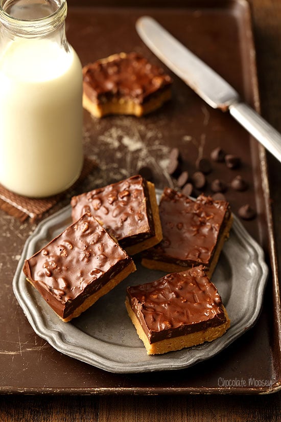 No-Bake Chocolate Peanut Butter Bars