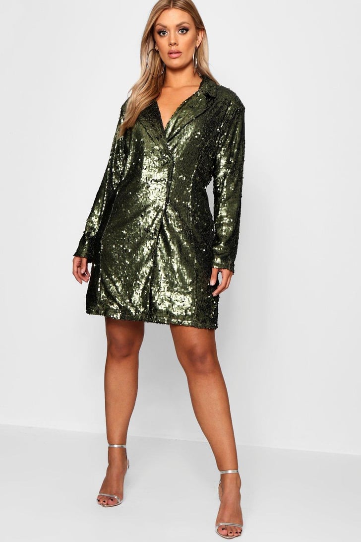 Boohoo Boxy Sequin Blazer Dress | Miley Cyrus's SNL Dress December 2018