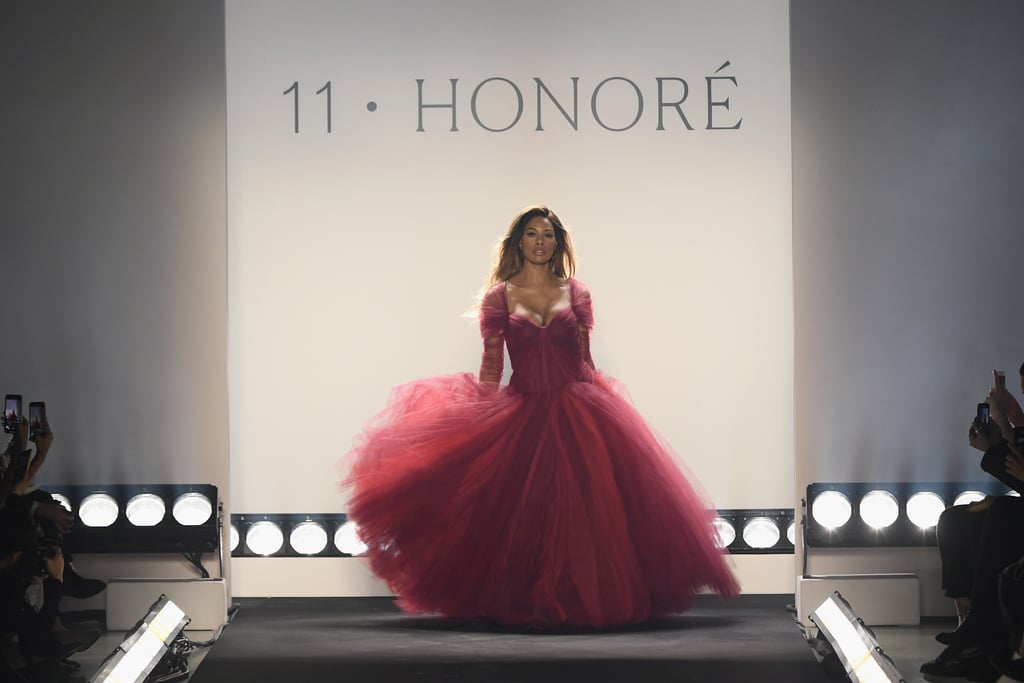 Laverne Cox's Zac Posen Dress on 11 Honoré Runway Feb. 2019