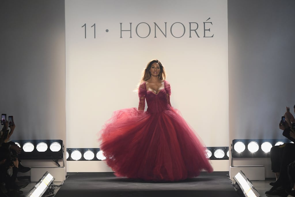 Laverne Cox's Zac Posen Dress on 11 Honouré Runway Feb. 2019