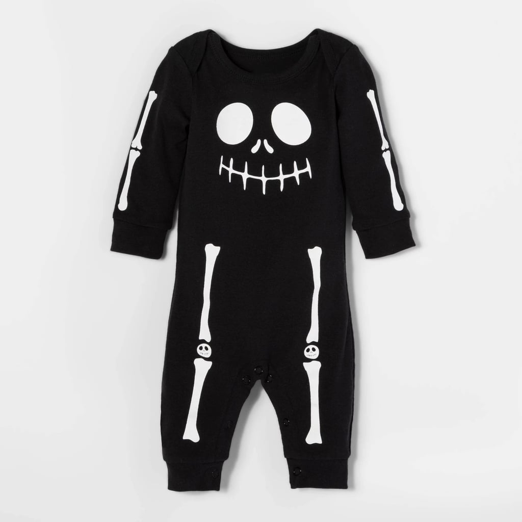 Baby Family Pajamas Skeleton Footed Sleeper — Snooze Button Black