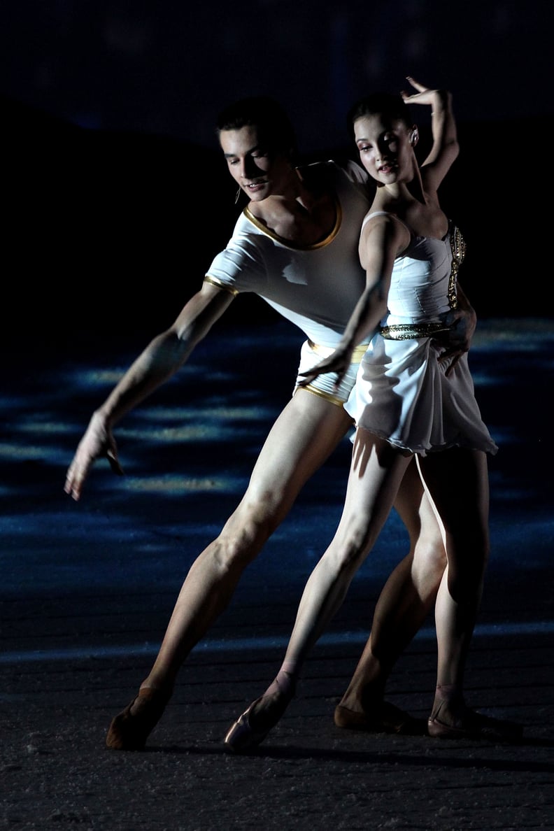 And Russian ballet dancers performed during a Sochi moment.