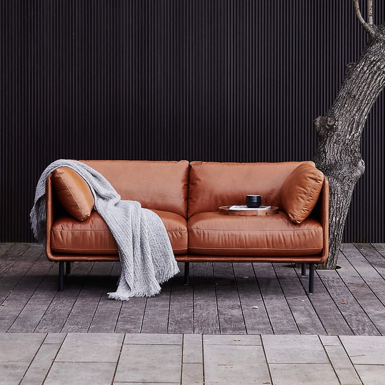 Best Leather Couch: Crate & Barrel Wells Leather Sofa