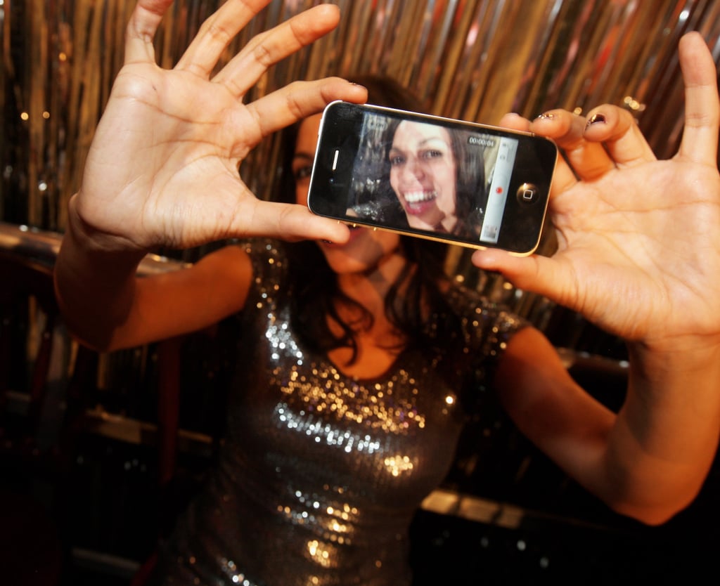 In January 2012, Rosario Dawson took a picture of herself before an event in Cologne, Germany.