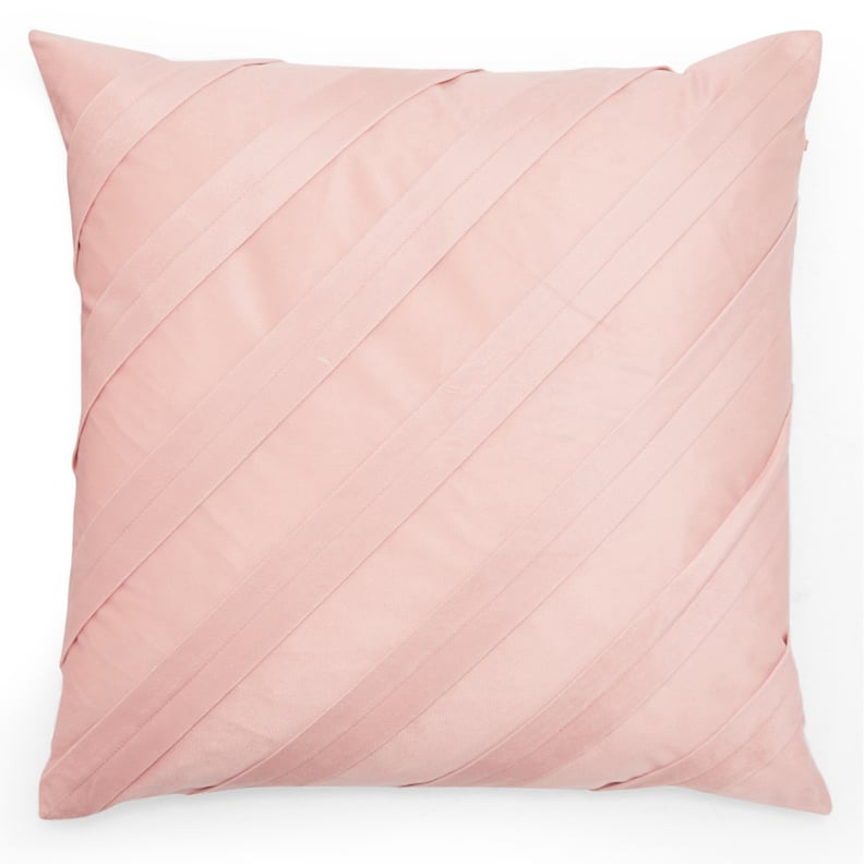 MoDRN Glam Blush Pleated Velvet Decorative Throw Pillow