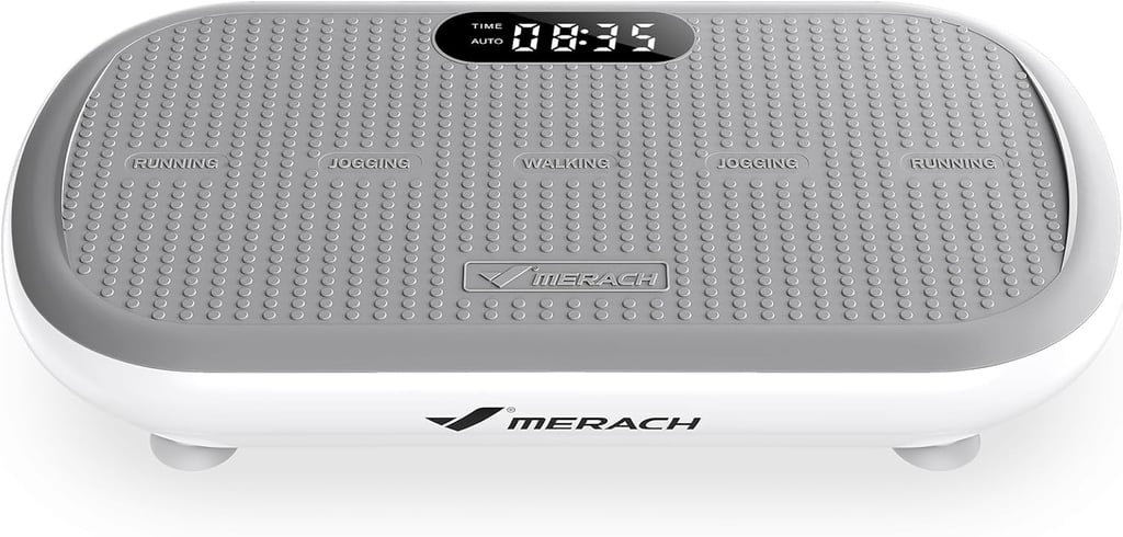 Merach Vibration Plate Exercise Machine ($160, originally $200)
This one looks seriously high-end. It has a 13mm amplitude — which basically means stronger vibrations and deeper muscle activation — plus automatic speed sensing that adjusts while you move. I love that it supports up to 440 pounds and even has Bluetooth speakers built in. If I was going to splurge on a vibration plate, this would probably be the one.